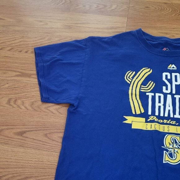Seattle Mariners Men's MLB Spring Training Cactus League Shirt Majestic Large - Picture 3 of 11